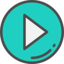 ui,interface,music player,multimedia,arrows,movie,video player,play button,multimedia option ok 